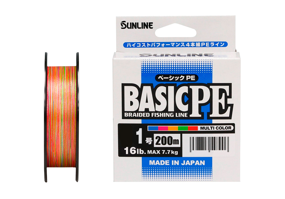 Плетеный шнур Sunline Basic PE HG #1 - 0,171мм - 200м - Multi Color