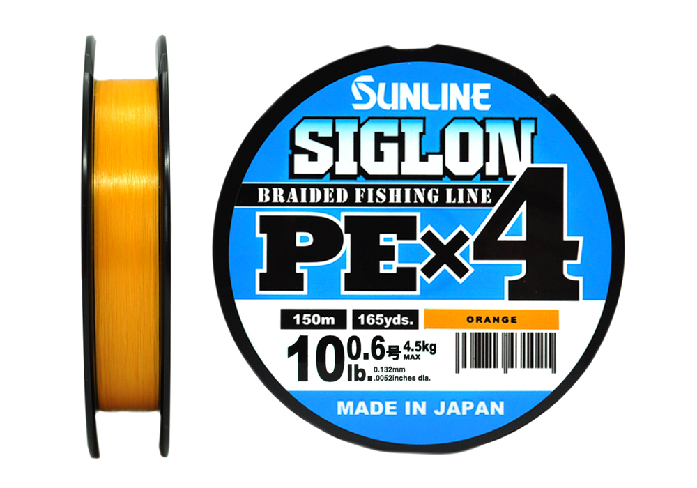 Плетеный шнур Sunline Siglon PE x4 #0,6 - 0,132мм - 150м - orange