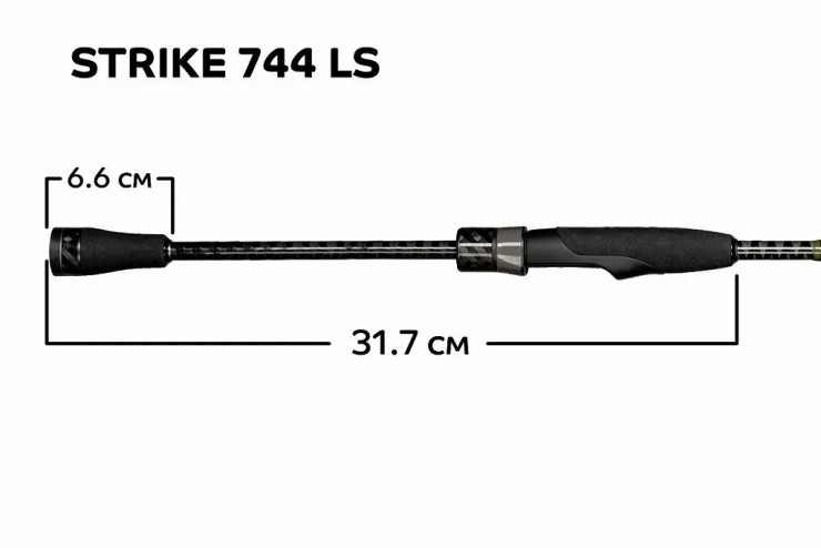 Спиннинг CF Strike 744 LS - 224см - тест от 2 до 12гр - черный