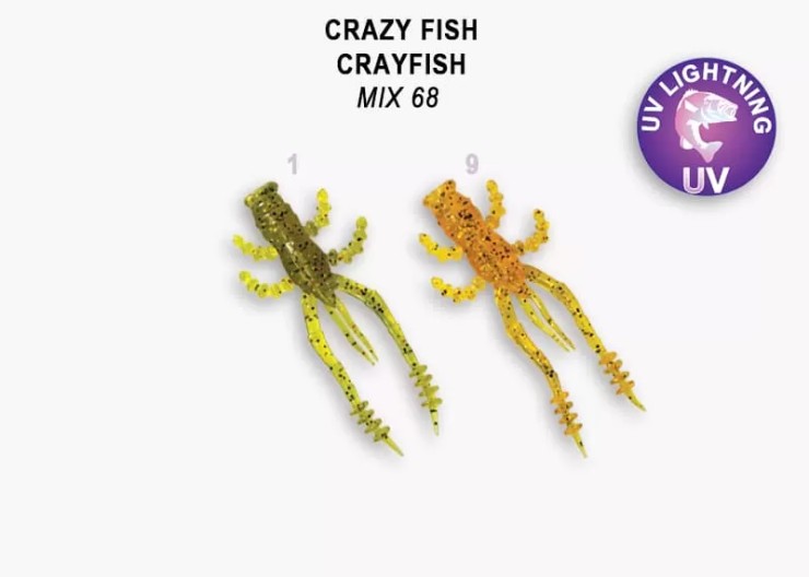 Силиконовая приманка CF Crayfish 1,8in45мм - mix 68