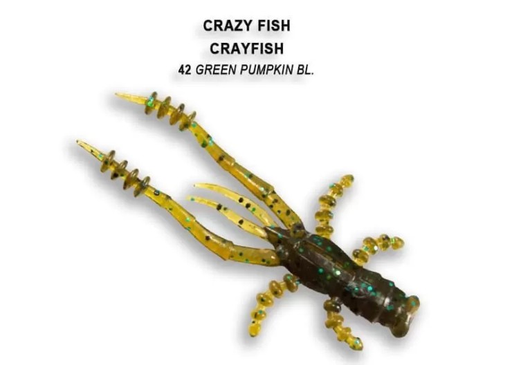Силиконовая приманка CF Crayfish 1,8in45мм - 42 green pumpkin bl.