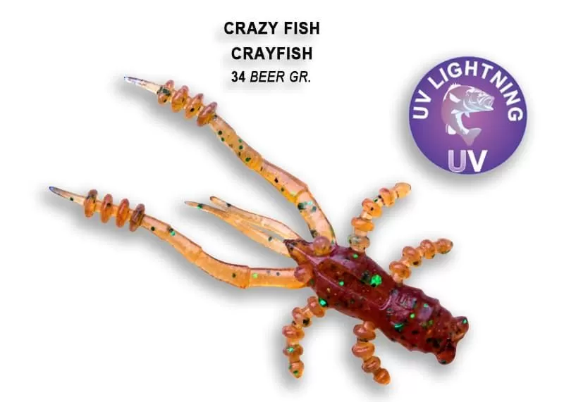 Силиконовая приманка CF Crayfish 1,8in45мм - 34 beer gr.