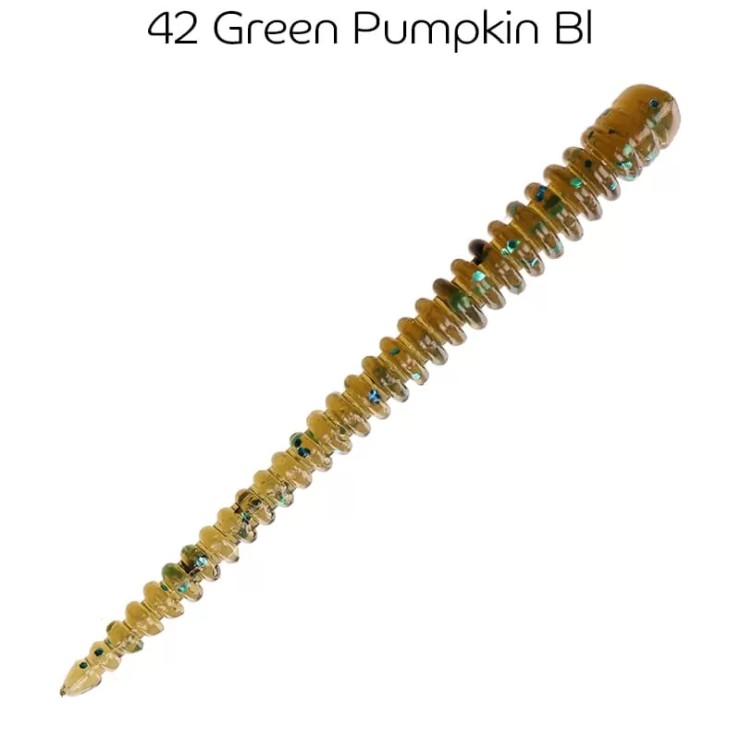 Силиконовая приманка CF Cruel Leech 1,6in40мм - 42 green pumpkin bl.