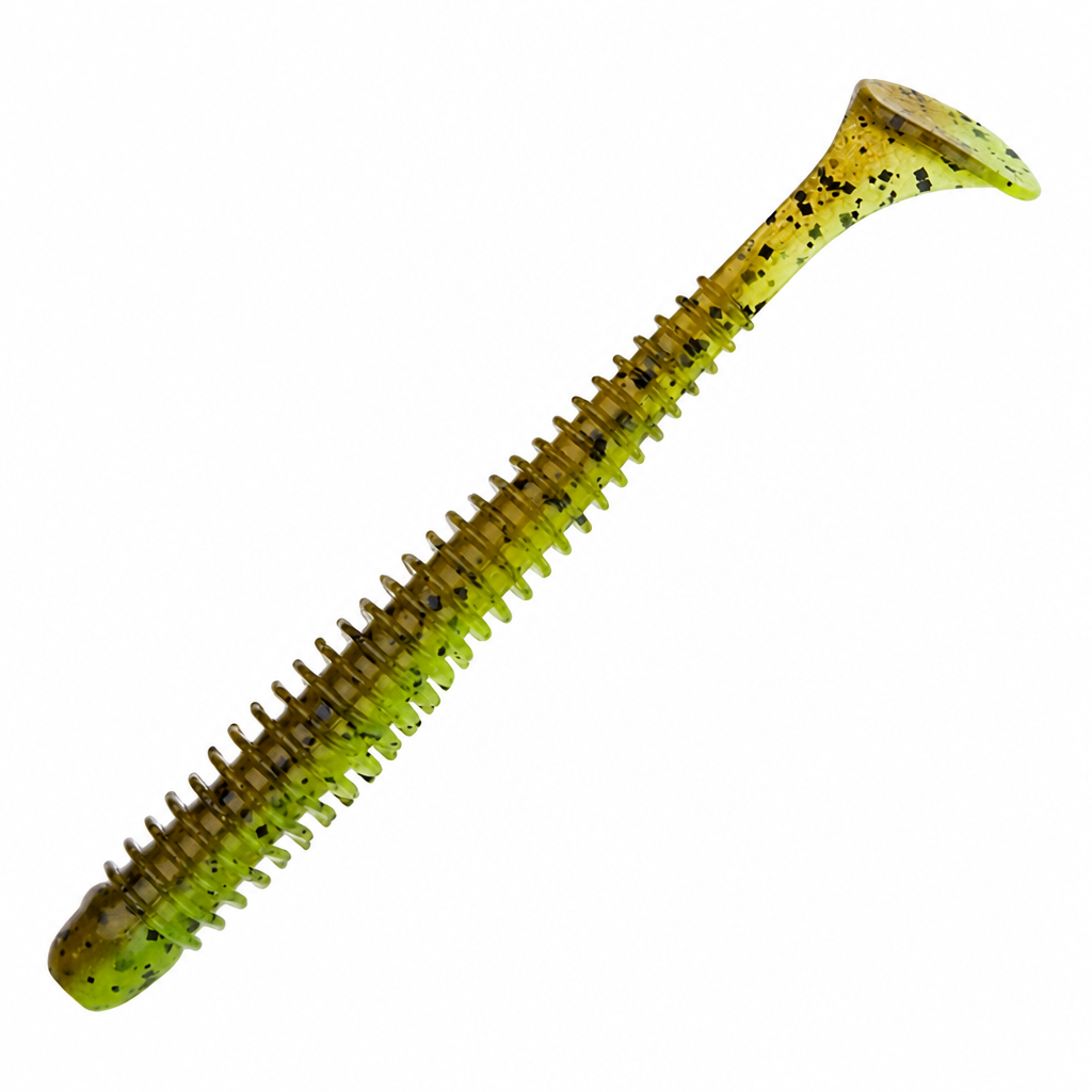 Силиконовая приманка Keitech Swing Impact 3in - 75мм - #401 Green Pumpkin / Chartreuse