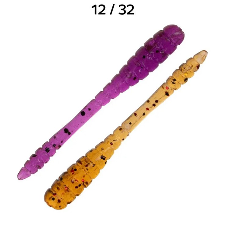 Силиконовая приманка CF Tipsy 1,2in3мм - 12 ultraviolet / 32 dark beer