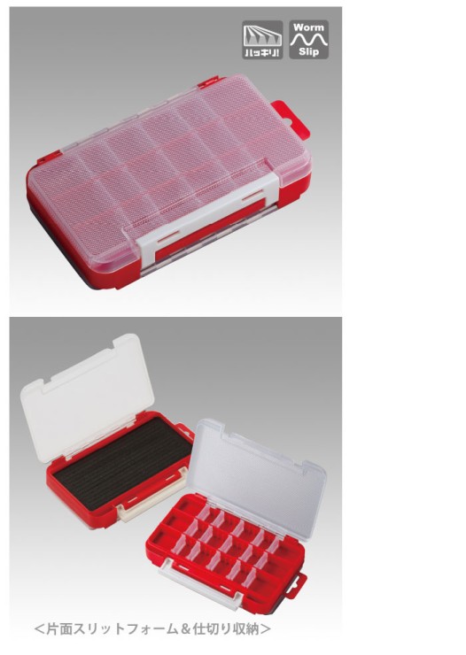 Коробка Meiho Rungun Case 1010W-1 175*105*38 - двухсторонняя / красный