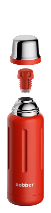 Термос Bobber Flask пробка с наливными каналами 1л / Cayenne Red