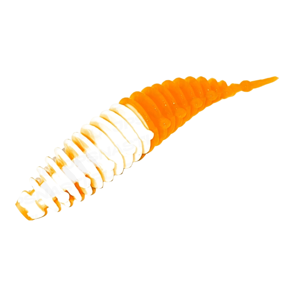 Силиконовая приманка Boroda Baits Ayra 2,3in - 60мм - белый / оранжевый