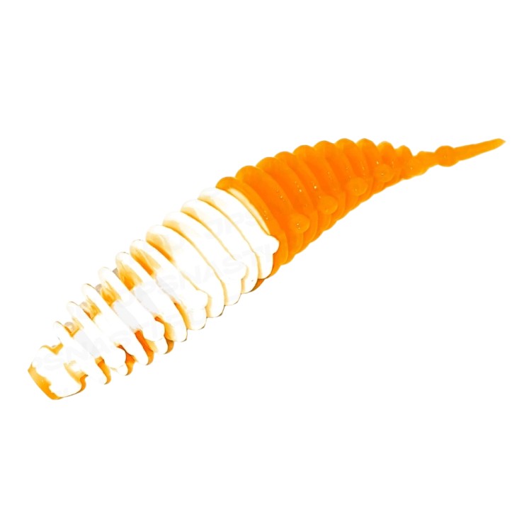 Силиконовая приманка Boroda Baits Ayra 2,3in - 60мм - белый / оранжевый