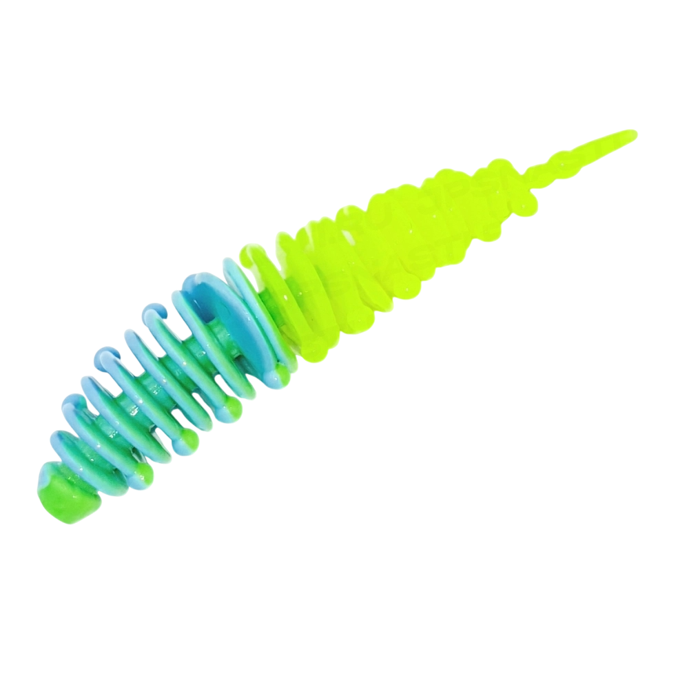 Силиконовая приманка Boroda Baits Ayra 2,3in - 60мм - Голубой / Лимон