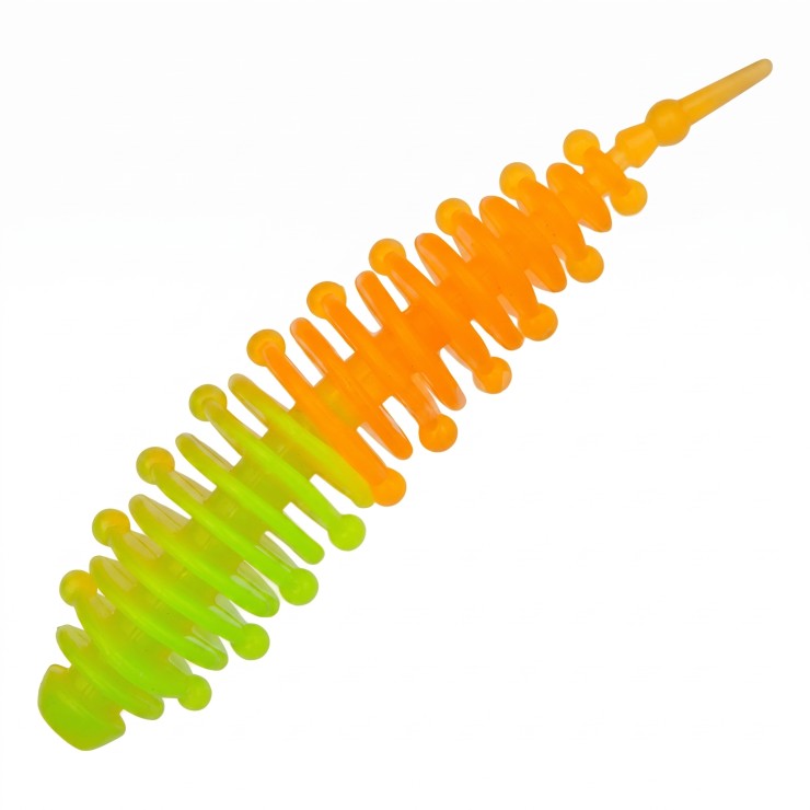 Силиконовая приманка Boroda Baits Ayra 2,9in - 75мм - Шартрез / Оранжевый