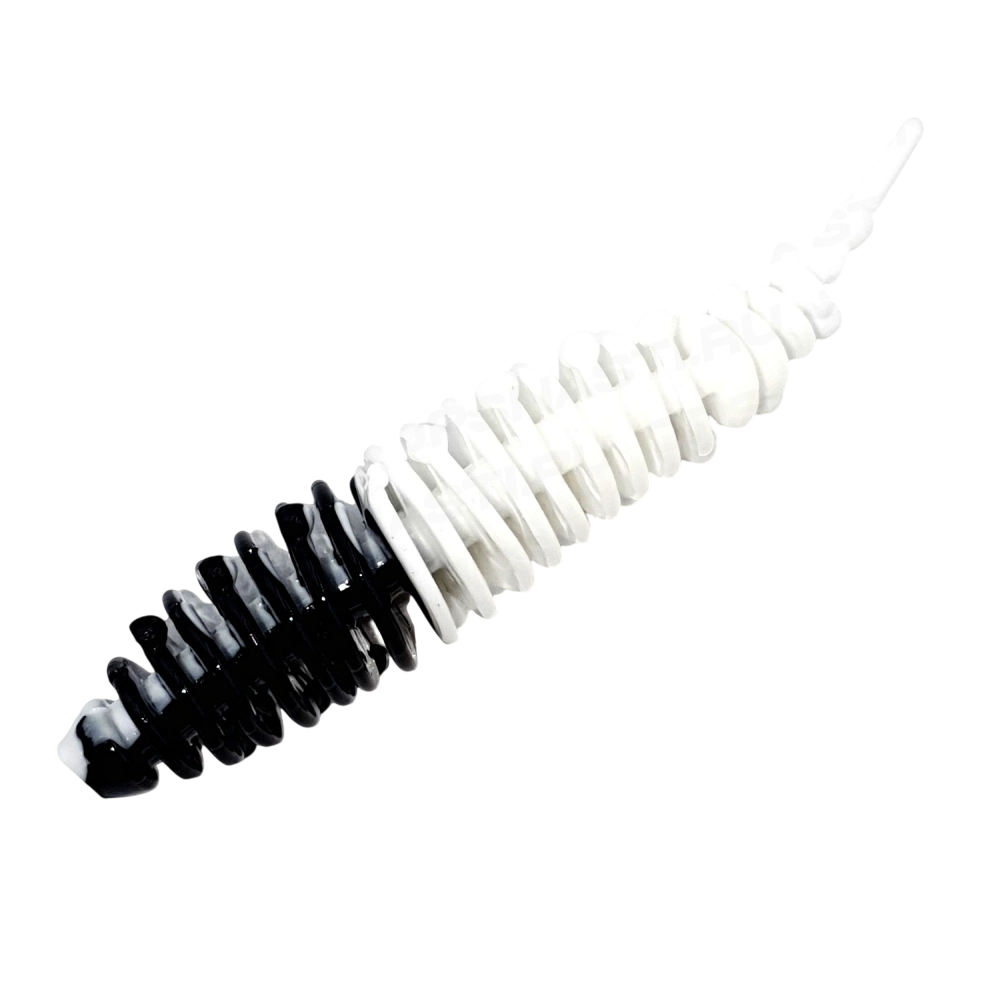 Силиконовая приманка Boroda Baits Ayra 2,9in - 75мм - Чёрный / Белый