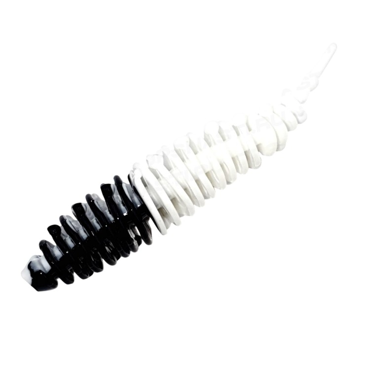 Силиконовая приманка Boroda Baits Ayra 2,9in - 75мм - Чёрный / Белый