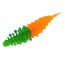Силиконовая приманка Boroda Baits Ayra 2,3in - 60мм - Зелёный / Оранжевый