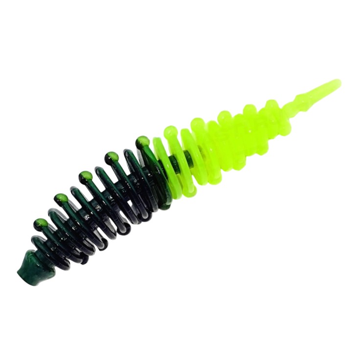 Силиконовая приманка Boroda Baits Ayra 2,9in - 75мм - Чёрный / Лимон