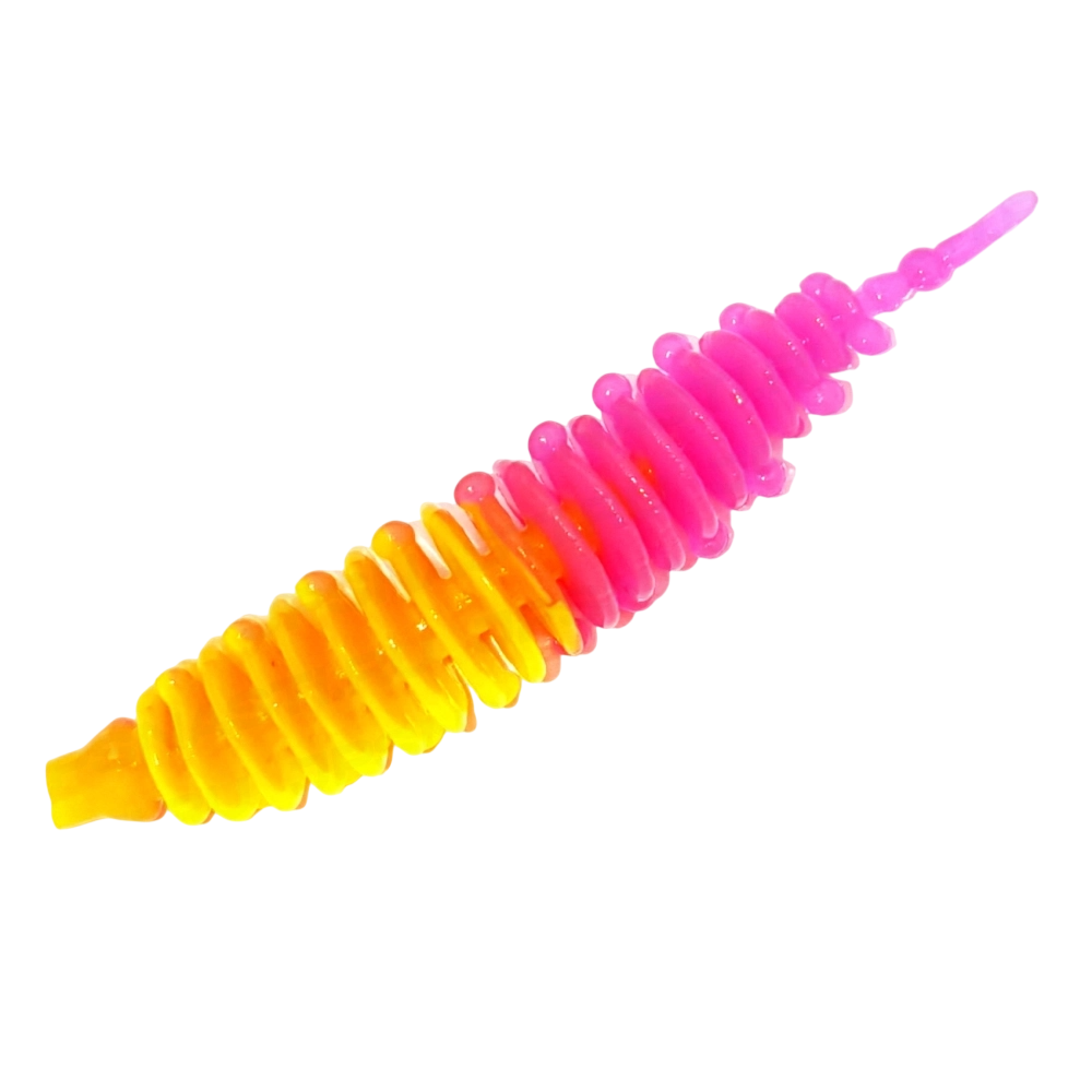 Силиконовая приманка Boroda Baits Ayra 2,9in - 75мм - Лимон / Ярко-розовый