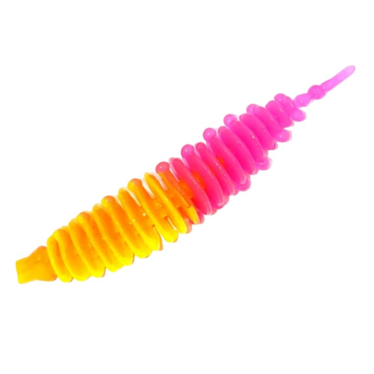 Силиконовая приманка Boroda Baits Ayra 2,9in - 75мм - Лимон / Ярко-розовый