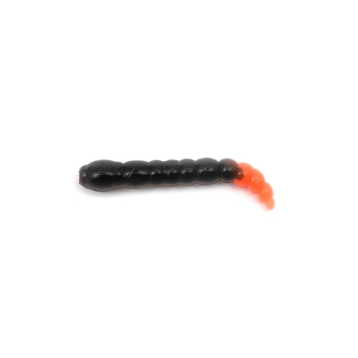 Силиконовая приманка Boroda Baits Kora Buba 1,3in - 35мм - Черный / Ярко-оранжевый