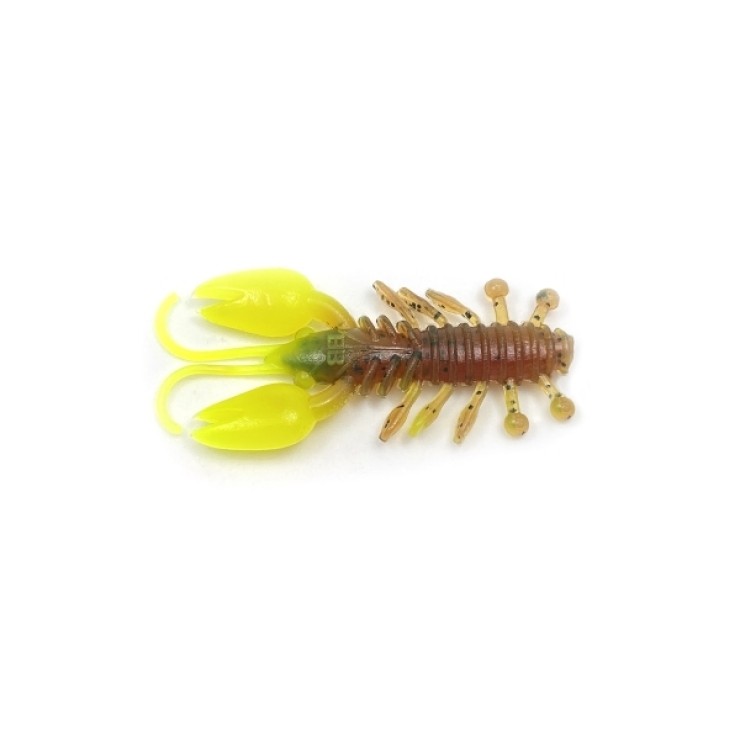 Силиконовая приманка Boroda Baits Crawler 1,7in - 45мм - Моторное масло / лимонный