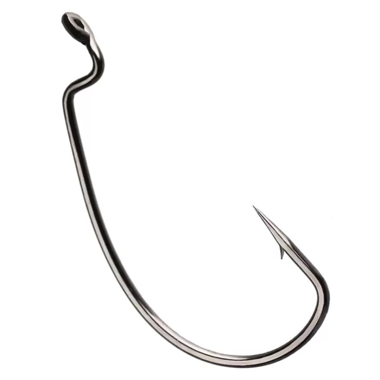 Крючки офсетные CF Big game offset hook #5/0 - серебристый
