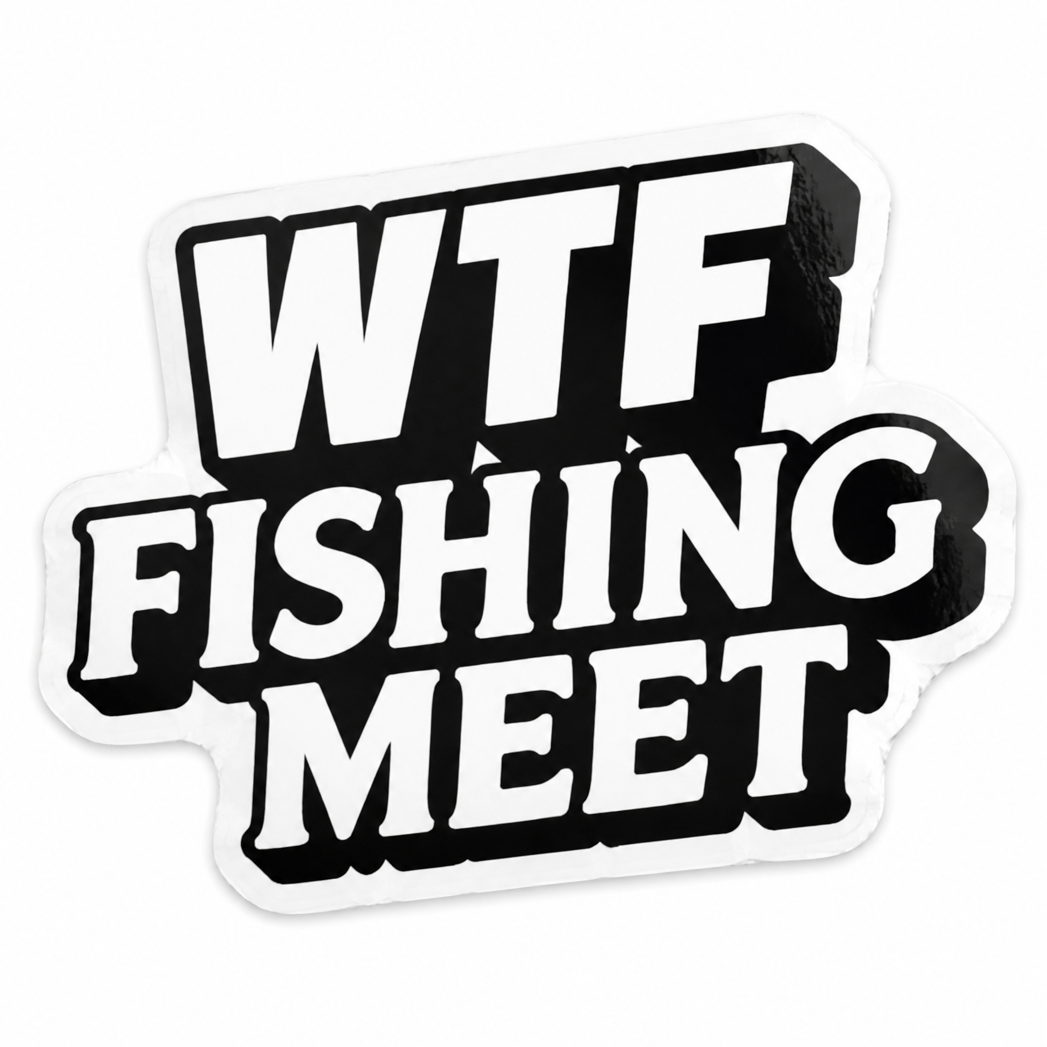 Наклейка WTFish Fishing Meet (черный) арт: WTF-FMT-BK