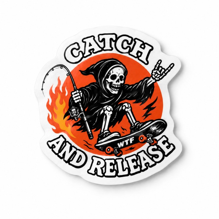 Наклейка WTFish Catch And Release (мульти) арт: WTF-RELEASE