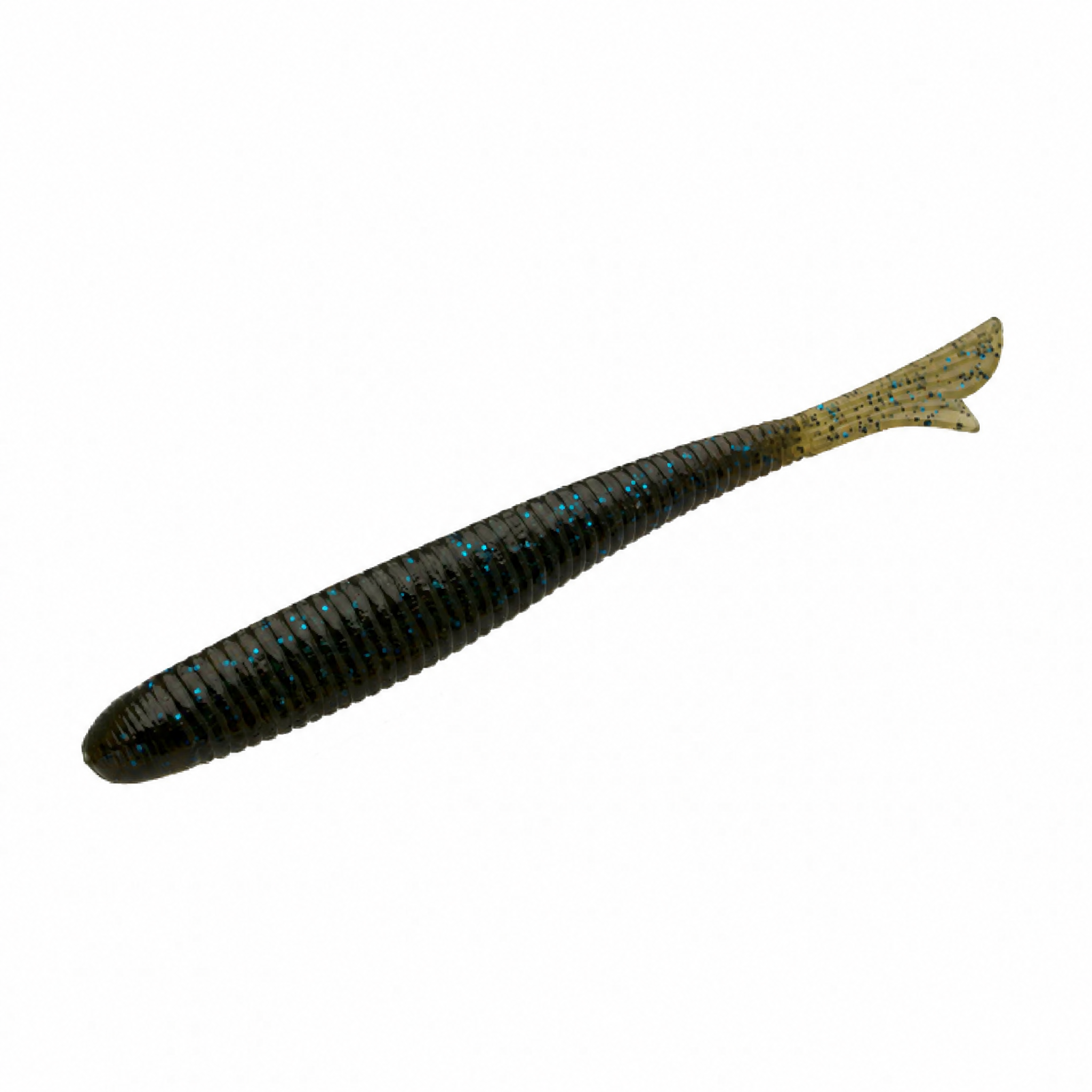 Силиконовая приманка Bait Breath U30 Fish tail 2in - 50мм - #724 Green Pumpkin/Blue