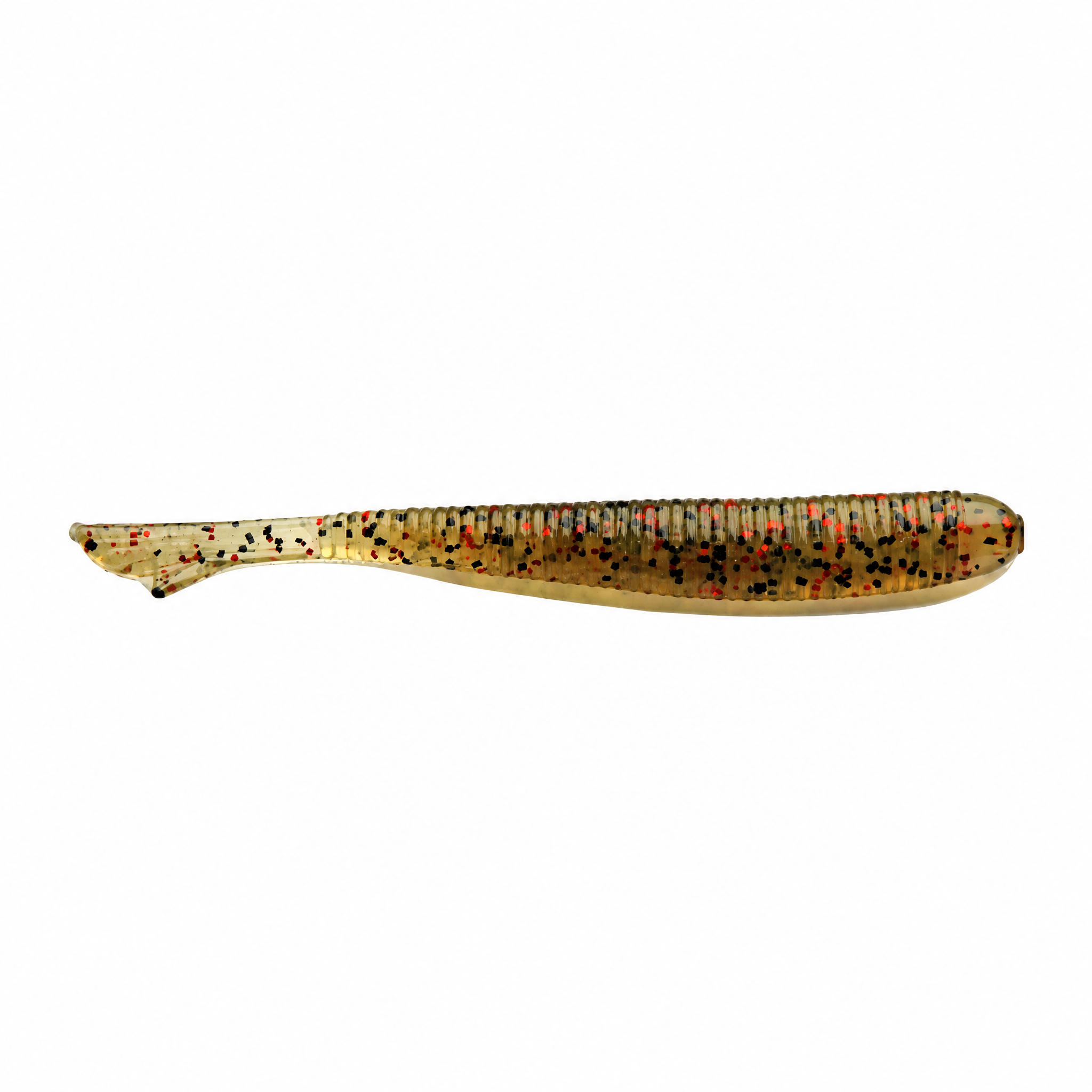 Силиконовая приманка Bait Breath U30 Fish tail 2in - 50мм - #142 Green Pumpkin/Black Red Flake