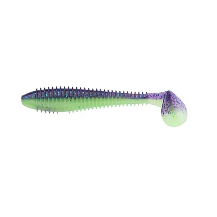 Силиконовая приманка Keitech Swing Impact FAT 3,3in - Violet Lime Belly