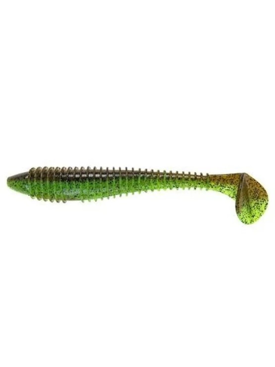 Силиконовая приманка Keitech Swing Impact FAT 3,3in - Green Pumpkin Chartreuse