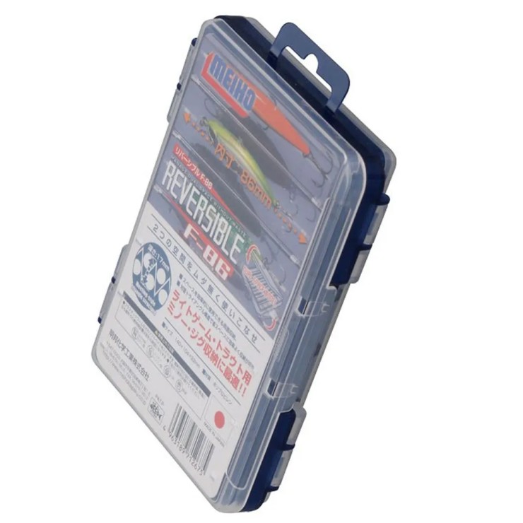 Коробка Meiho Reversible F-86 140*105*22 - прозрачный / синий