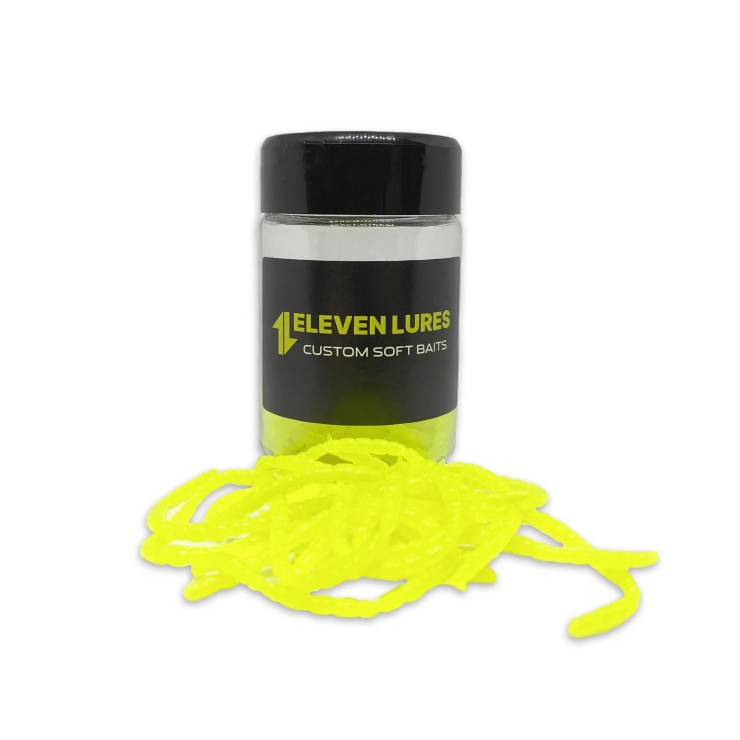 Силиконовая приманка Eleven Lures Bloodworm 0,6in17мм - Fluo Lemon