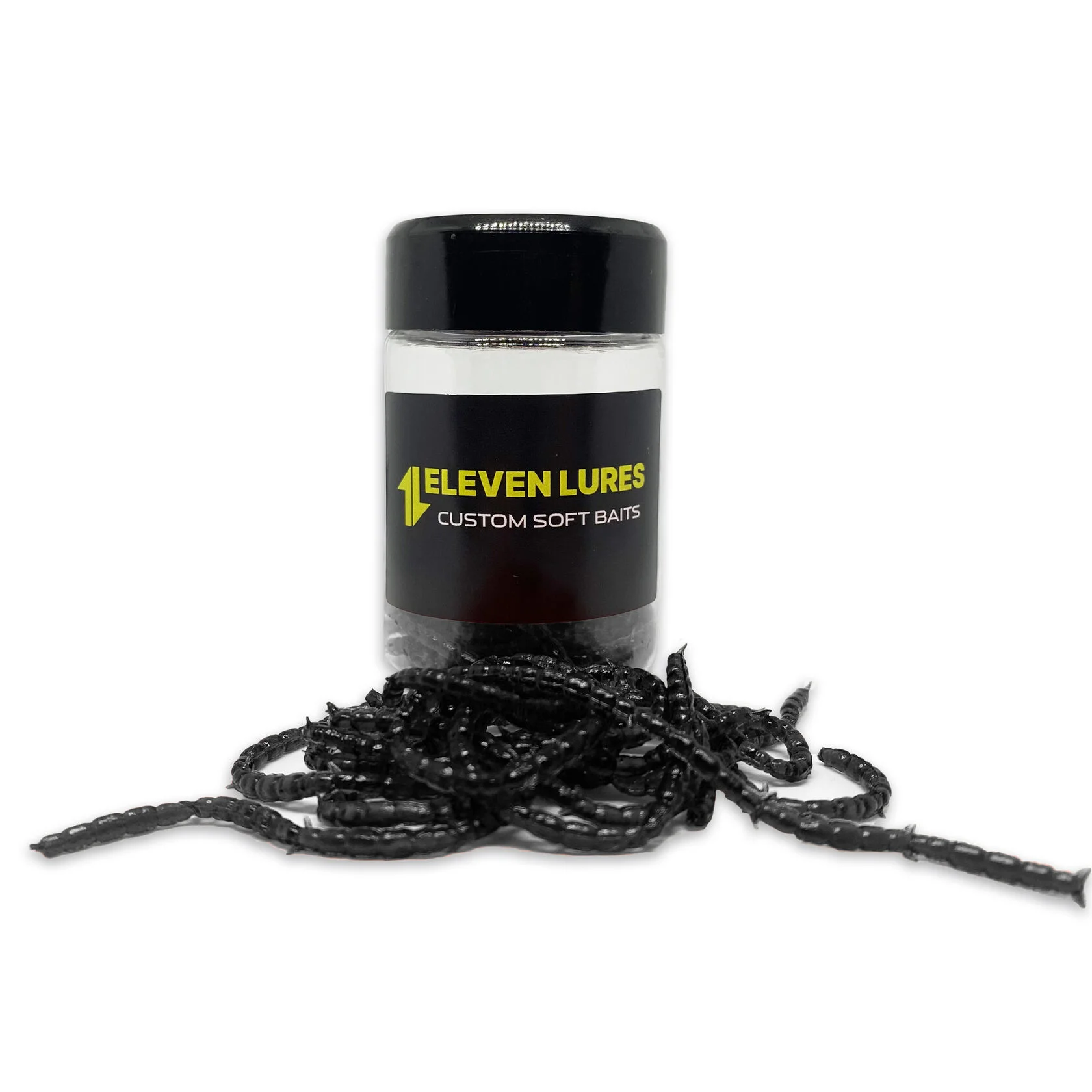 Силиконовая приманка Eleven Lures Bloodworm 0,6in17мм - Electric Black