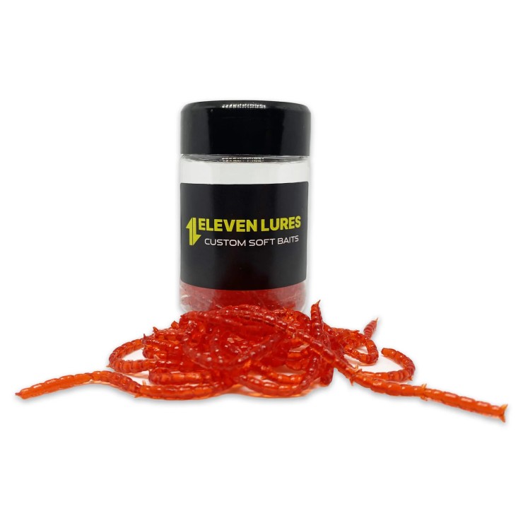 Силиконовая приманка Eleven Lures Bloodworm 0,6in17мм - Classic Red