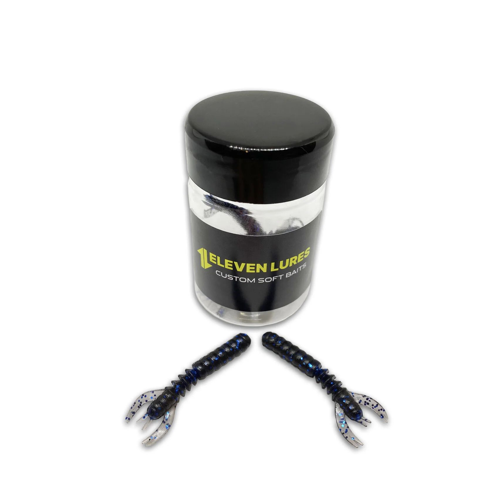 Силиконовая приманка Eleven Lures ScareCraw 1,7in43мм - Electric Black