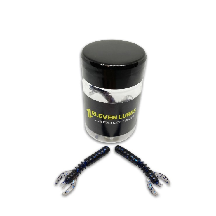 Силиконовая приманка Eleven Lures ScareCraw 1,7in43мм - Electric Black