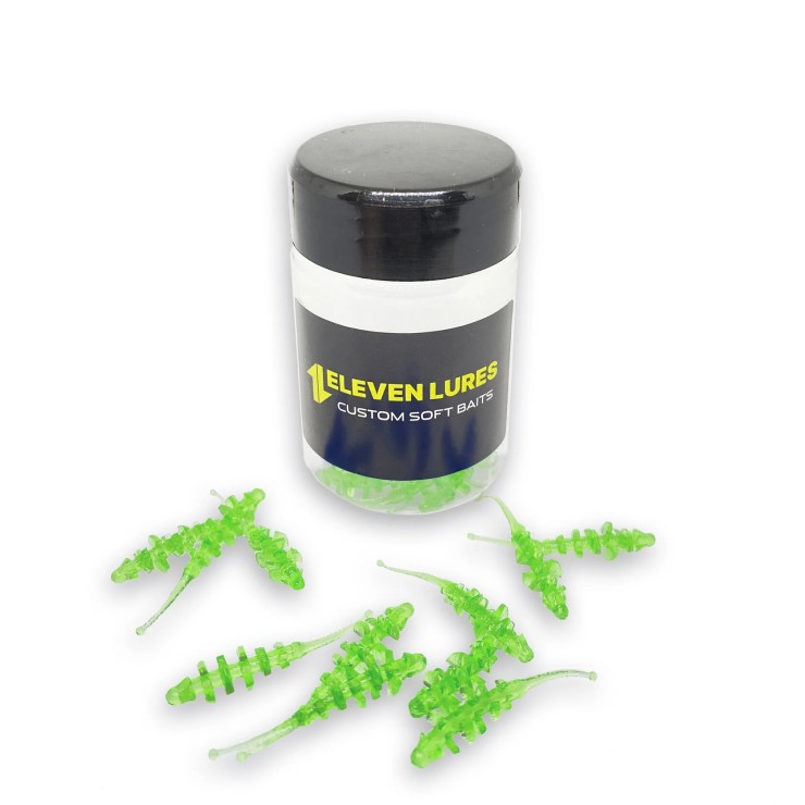 Силиконовая приманка Eleven Lures Micro Trap 1,5in38мм - Yoda Slime