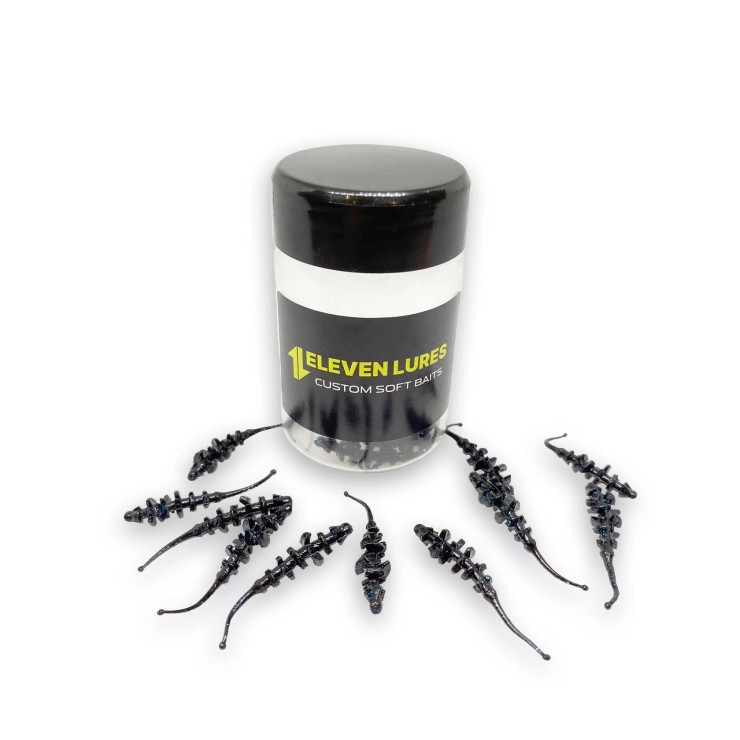 Силиконовая приманка Eleven Lures Micro Trap 1,5in38мм - Electric Black