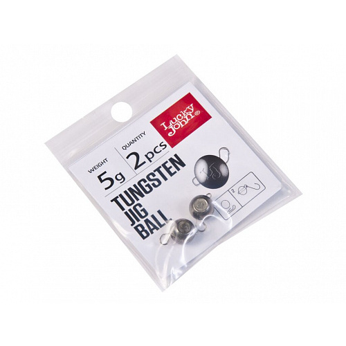 Груз Lucky John Pro Series TUNGSTEN JIG BALL 5гр - 2шт - черный