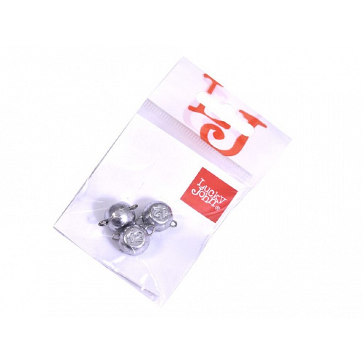 Груз Lucky John Ball 12гр - 3шт - серебристый