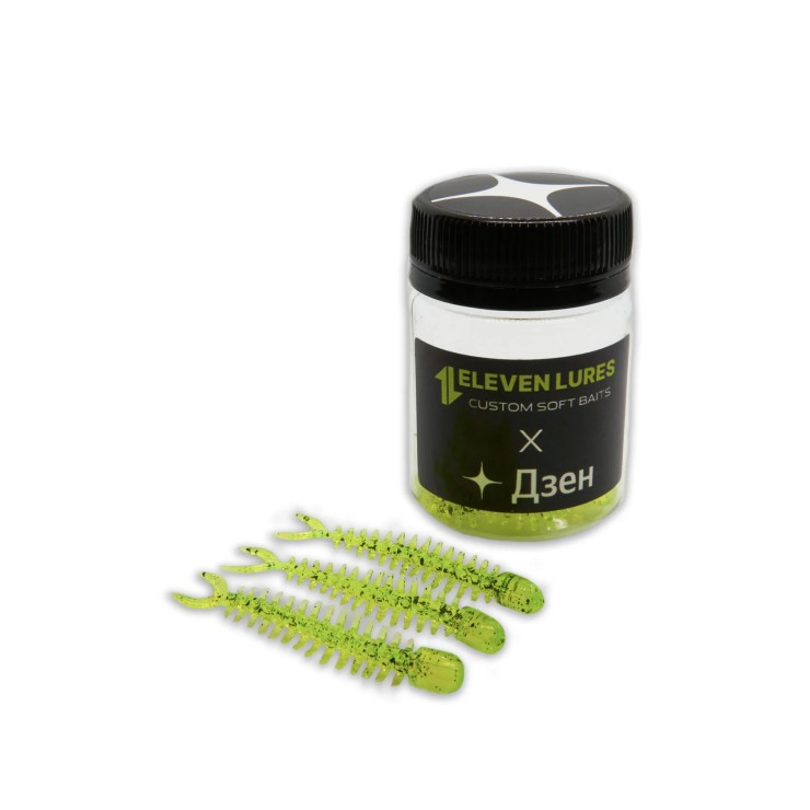 Силиконовая приманка Eleven Lures Dzen 2,2in55мм - Toxic