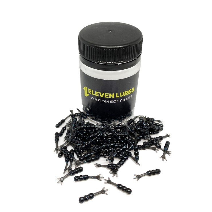 Силиконовая приманка Eleven Lures Chikki 0,6 0,6in17мм - Electric Black