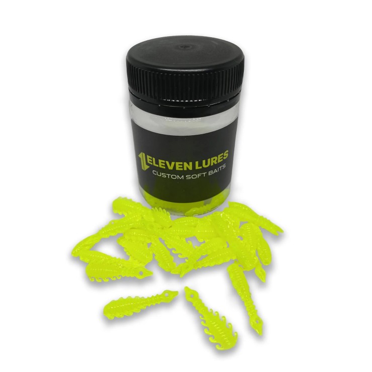 Силиконовая приманка Eleven Lures Atata 1in25мм - Fluo Lemon