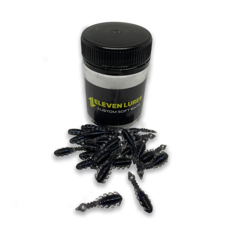 Силиконовая приманка Eleven Lures Atata 1in25мм - Electric Black