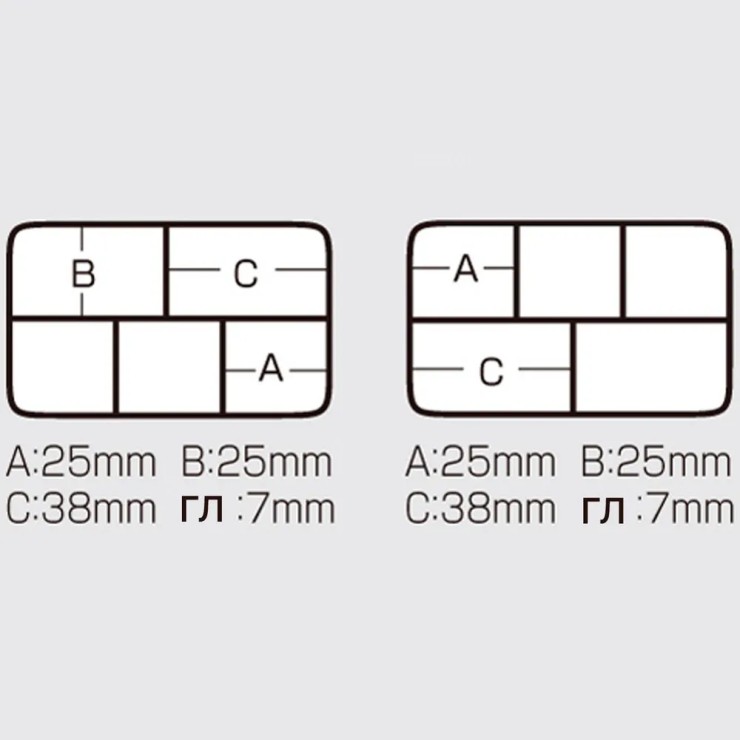 Коробка Meiho Versus VS-355SS 97*64*20 - прозрачно-черный