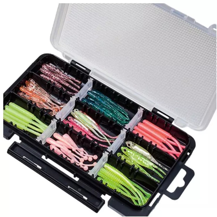 Коробка Meiho Light Game Case J 175*105*22 - прозрачный / черный