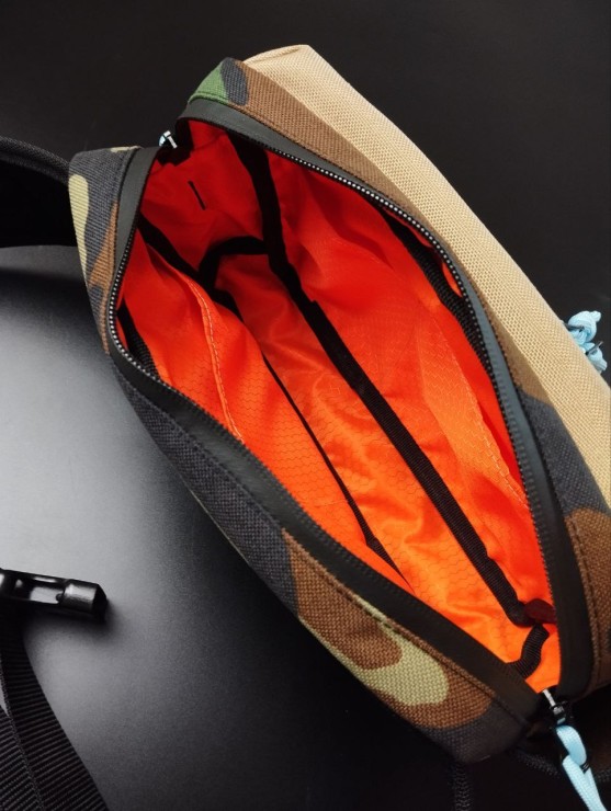 Сумка Kaskad поясная 6020 (woodland/ biege/ neon orange) арт: BAG-6020PO-WBGOR