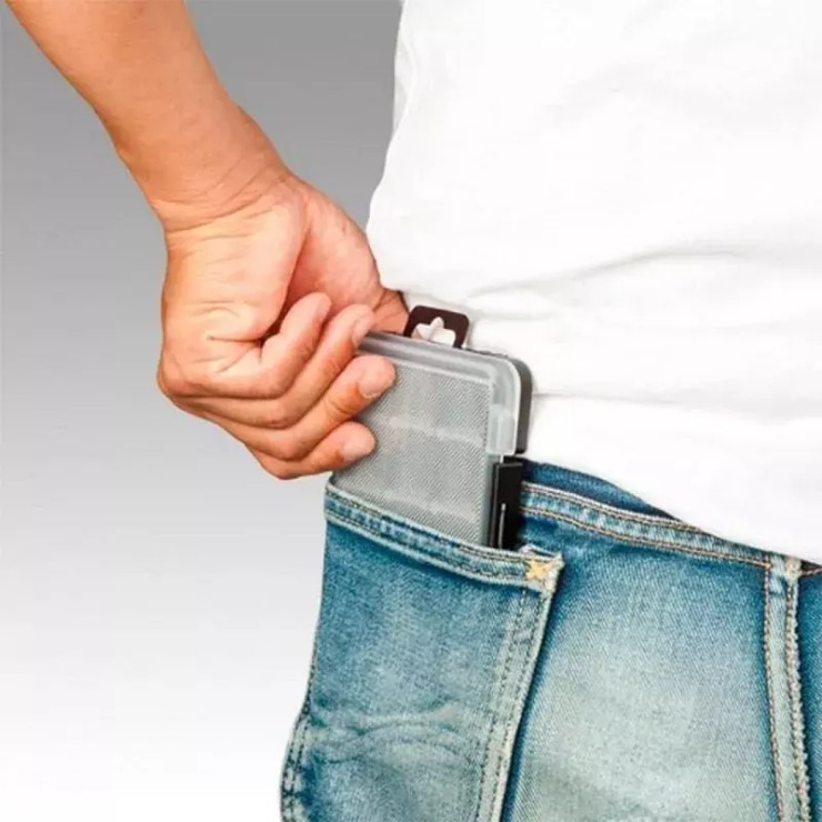 Коробка Meiho Light Game Case J 175*105*22 - прозрачный / черный