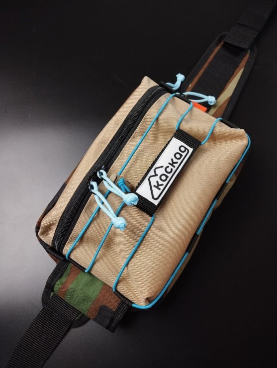 Сумка Kaskad поясная 6020 (woodland/ biege/ neon orange) арт: BAG-6020PO-WBGOR