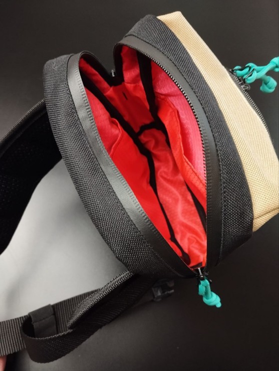 Сумка Kaskad вертикальная 6020 (black/ biege/neon pink) арт: BAG-6020VER-BKBG